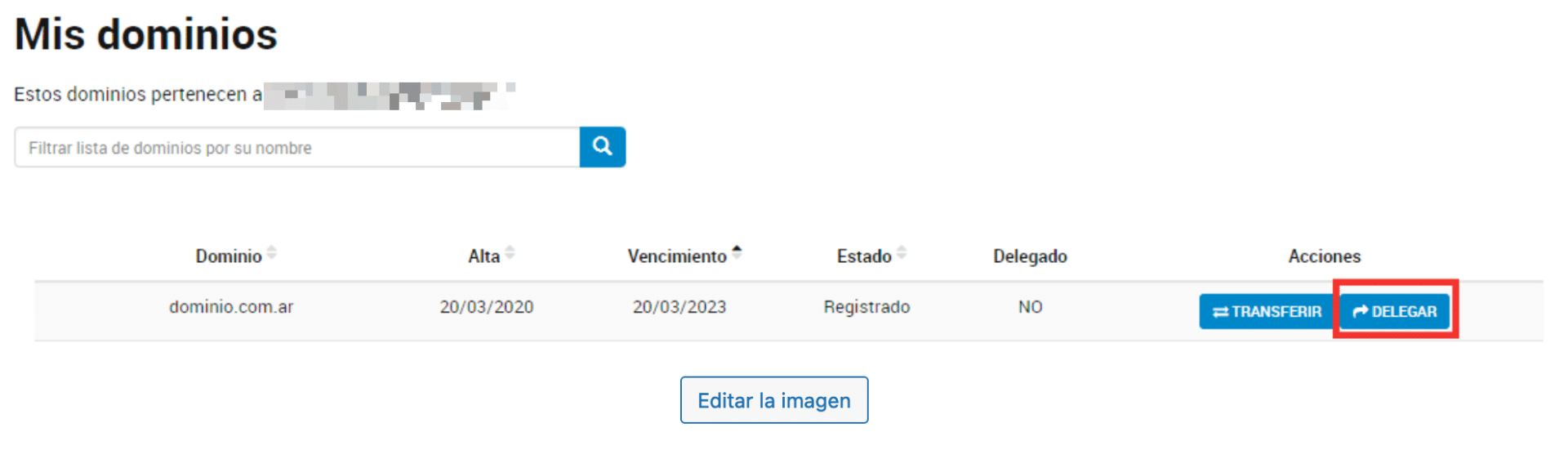 delegar dominio en nic argentina - Cómo actualizar los DNS en un dominio argentino en NIC Argentina