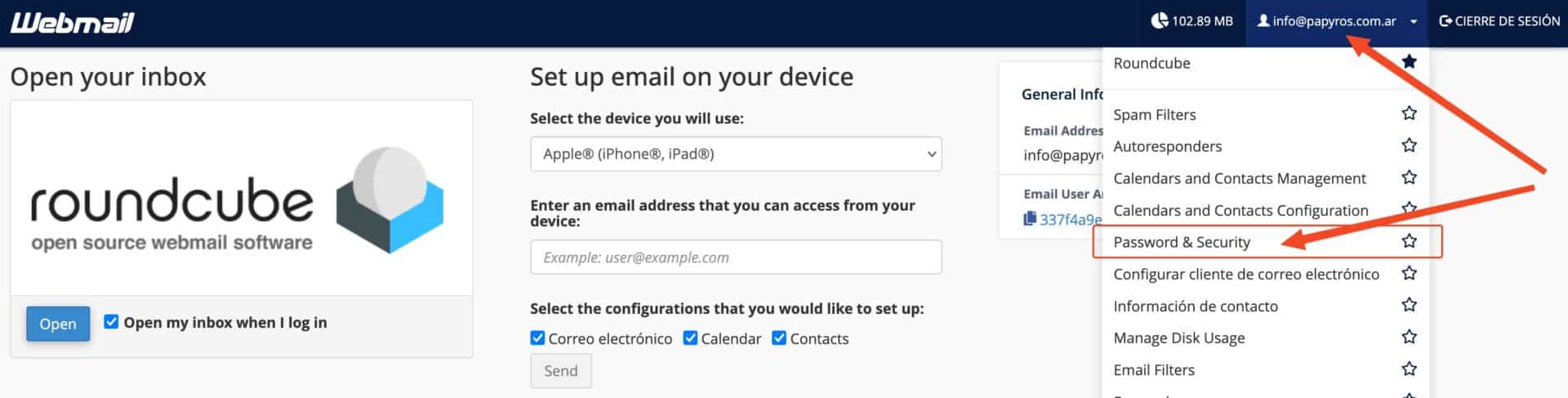 webmail cambiar contrasena - ¿Cómo cambiar la contraseña de mi cuenta de correo?